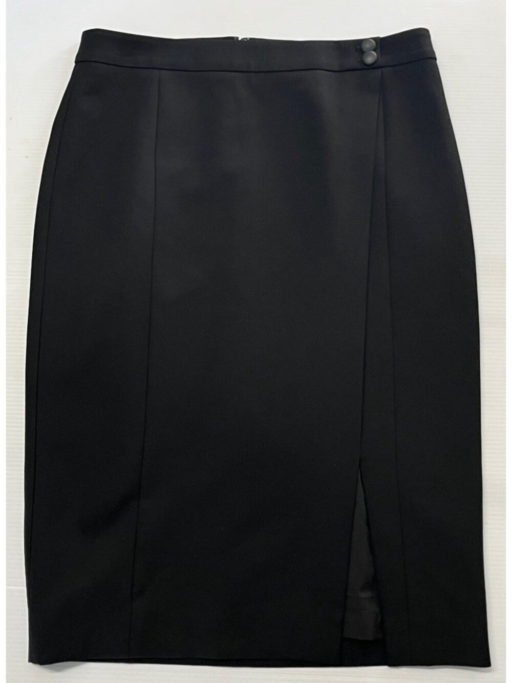 Classiques Entier Black Midi Skirt Size 12 NWT Front Slit Career Office Work - Picture 12 of 15